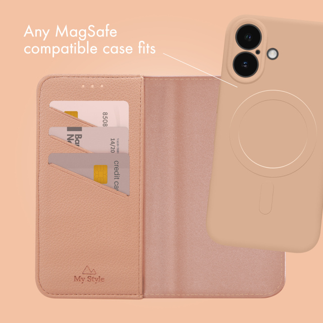 My Style My Style Universele MagSafe Wallet - Soft Pink (4.7 inch)