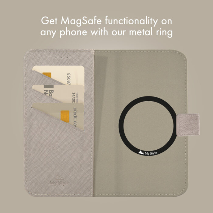 My Style My Style Universele MagSafe Pasjeshouder - Warm Grey (tot 6.3")