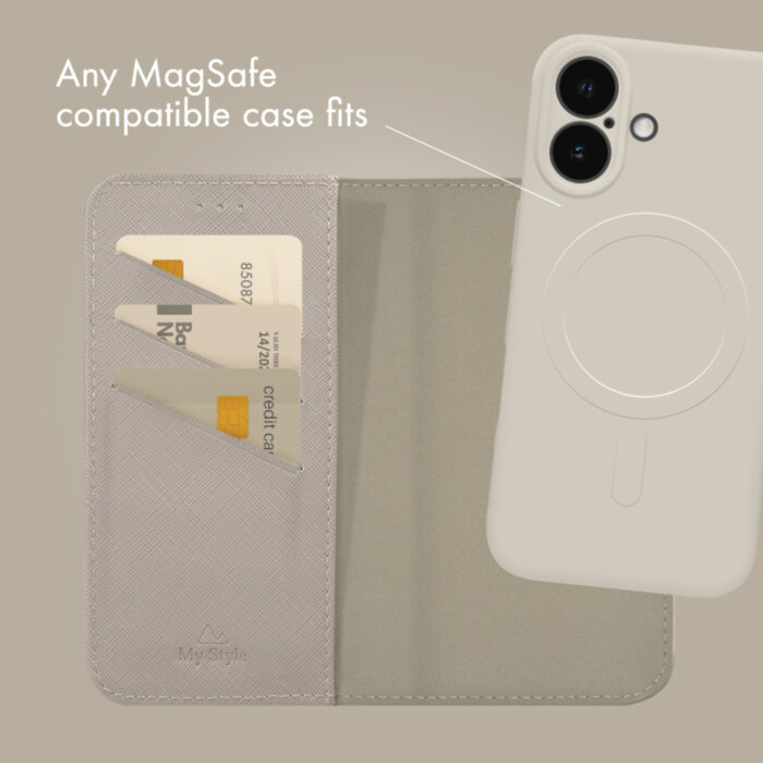My Style My Style Universele MagSafe Pasjeshouder - Warm Grey (tot 6.3")