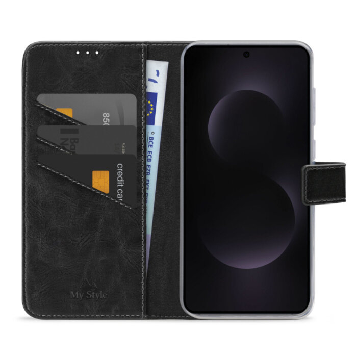 My Style My Style Flex Wallet Hoesje voor Samsung Galaxy S25 Edge 5G - Zwart