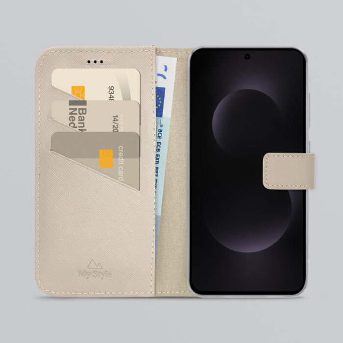 My Style My Style Flex Wallet Hoesje voor Samsung Galaxy S25 Edge 5G - Warm Taupe