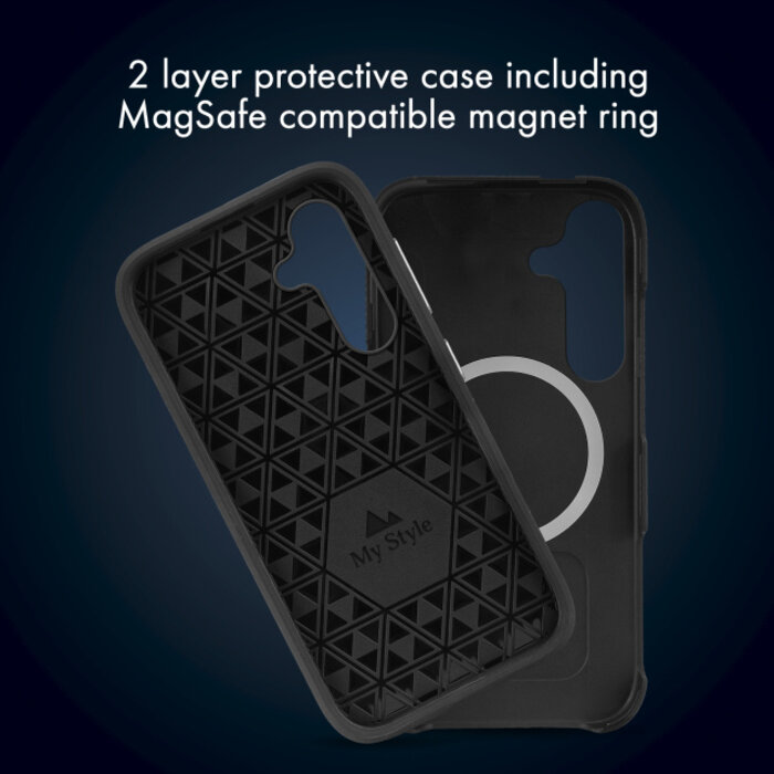 My Style My Style MagSafe Tough Case voor Samsung Galaxy S24/S25 - Zwart