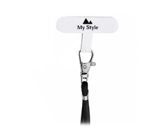 My Style My Style Nylon Lanyard Patch 5-Pack - Wit (Zonder Metalen Ring)