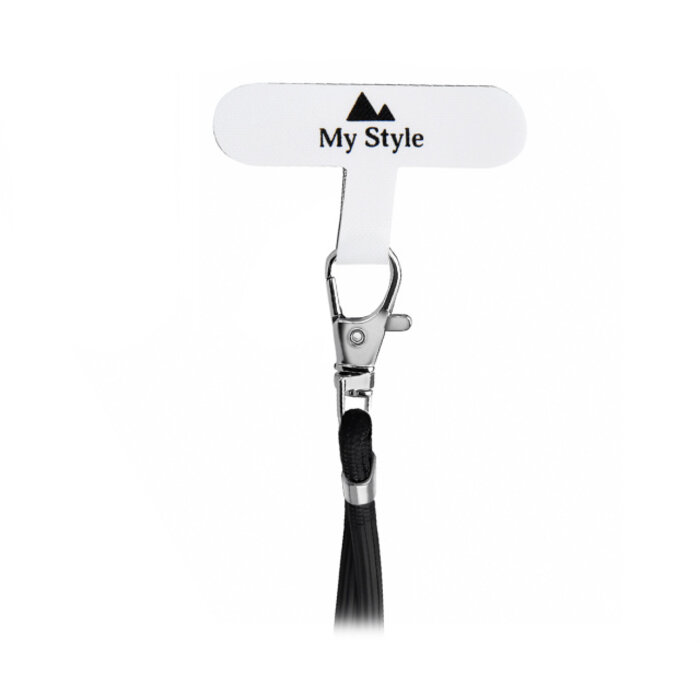 My Style My Style Nylon Lanyard Patch 5-Pack - Wit (Zonder Metalen Ring)