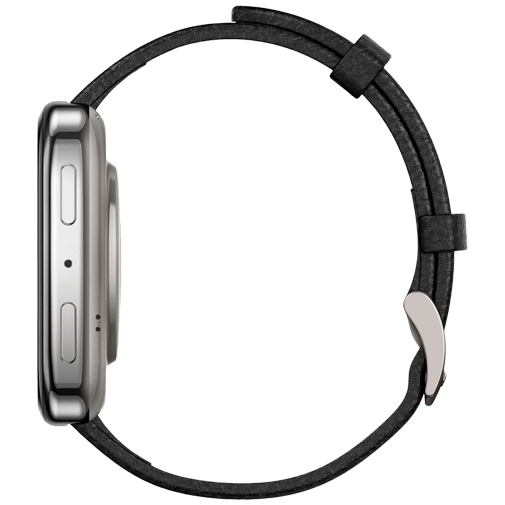 Amazfit Amazfit Active 2 Square Smartwatch Zilver - Met Zwarte Leren Band