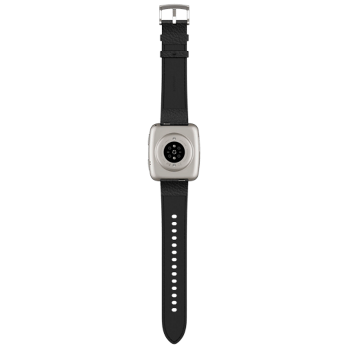 Amazfit Amazfit Active 2 Square Smartwatch Zilver - Met Zwarte Leren Band