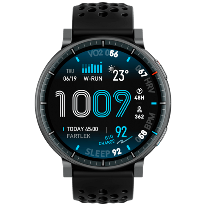Amazfit Amazfit Active Max Smartwatch - Zwart (Zwarte Siliconenband)