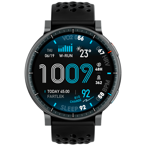 Amazfit Amazfit Active Max Smartwatch - Zwart (Zwarte Siliconenband)