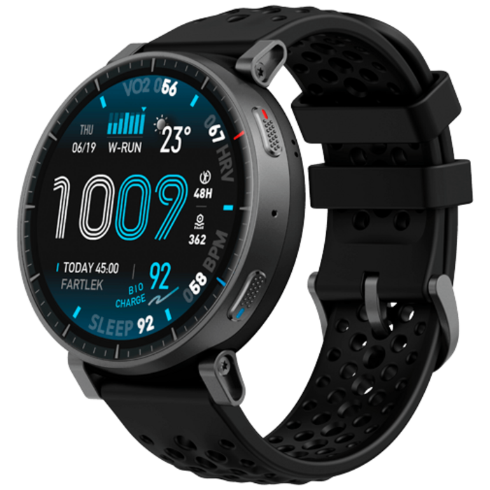 Amazfit Amazfit Active Max Smartwatch - Zwart (Zwarte Siliconenband)