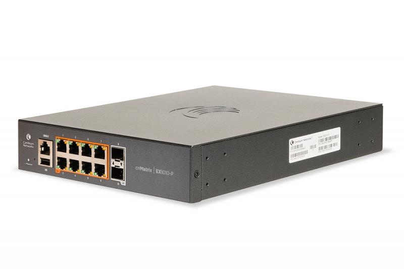 Cambium Networks Cambium Networks cnMatrix EX1010-P Gigabit Switch (8 Poort PoE+, 75W, 2x SFP)