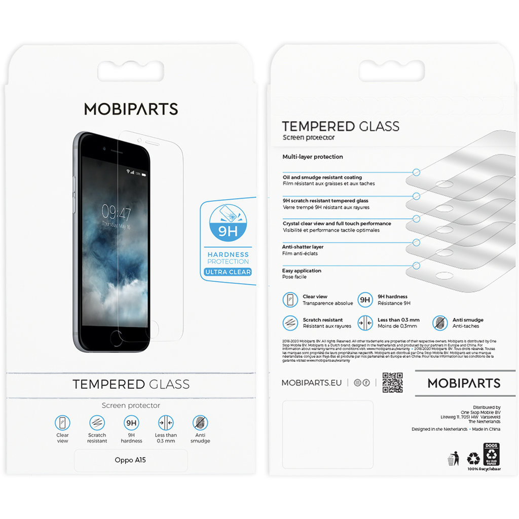 Mobiparts Mobiparts Regular Tempered Glass Screenprotector Oppo A15