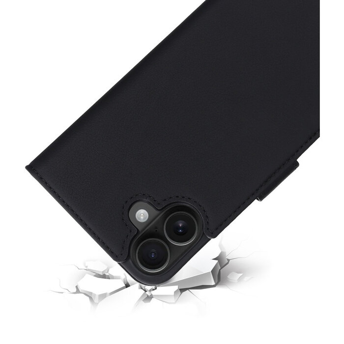 Mobiparts Mobiparts Leather Wallet Case iPhone 16 Plus Zwart - MagSafe