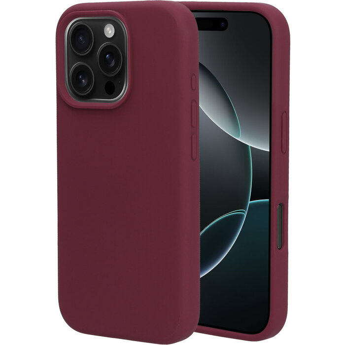 Mobiparts Mobiparts Silicone Cover Apple iPhone 16 Pro - Plum Red