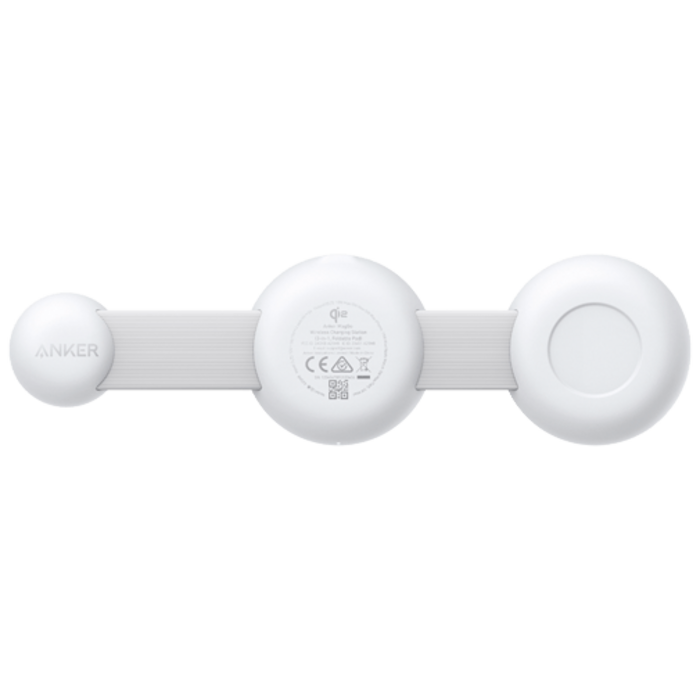 Anker Anker MagGo 3-In-1 Vouwbare Draadloze Snellader 15W Qi2 - Wit