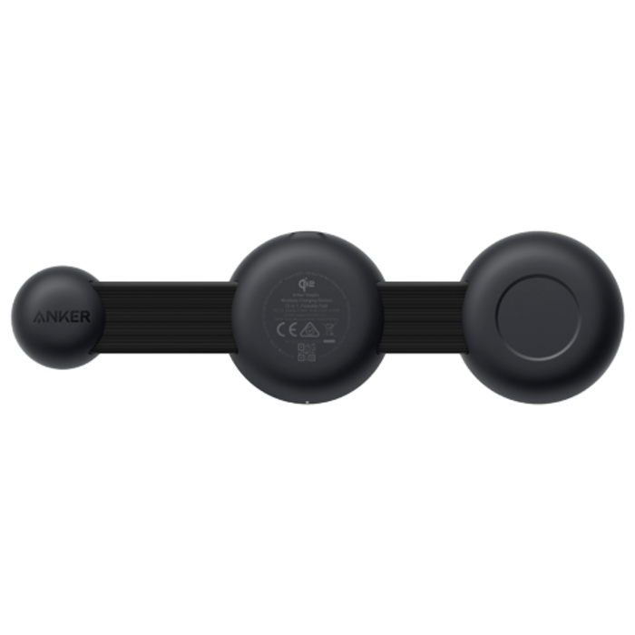 Anker Anker MagGo 3-In-1 Vouwbare Draadloze Snellader (15W Qi2) - Zwart