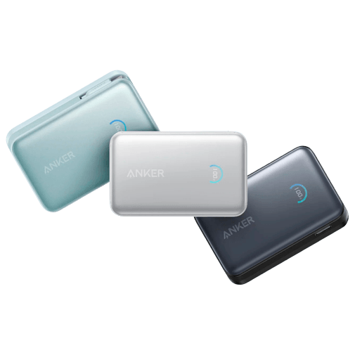 Anker Anker Nano Powerbank 10.000mAh Blauw met Uitschuifbare Kabel