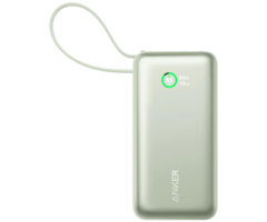 Anker Anker 545 Nano Powerbank 10.000mAh Groen - Met Ingebouwde USB-C Kabel