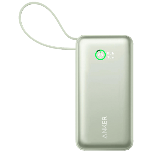 Anker Anker 545 Nano Powerbank 10.000mAh Groen - Met Ingebouwde USB-C Kabel
