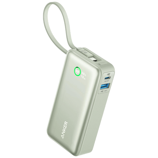 Anker Anker 545 Nano Powerbank 10.000mAh Groen - Met Ingebouwde USB-C Kabel