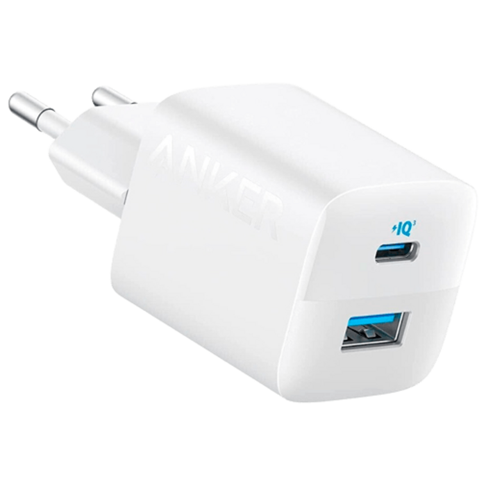 Anker Anker 323 Dual USB & USB-C Snellader 33W Wit