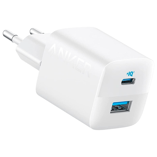 Anker Anker 323 Dual USB & USB-C Snellader 33W Wit