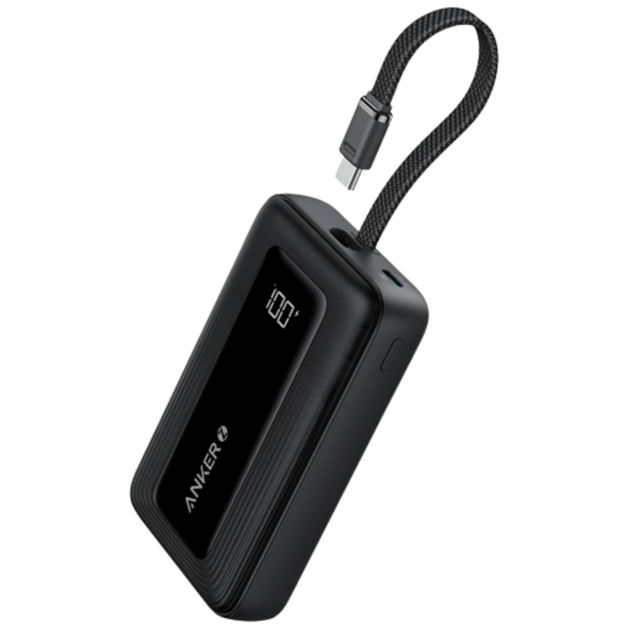 Anker Anker Zolo Powerbank 20.000mAh met Ingebouwde USB-C Kabel Zwart