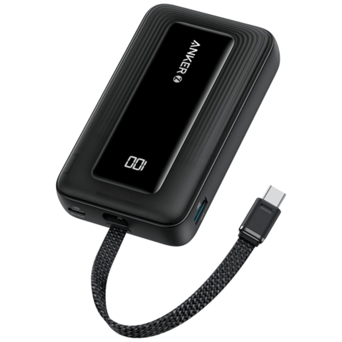 Anker Anker Zolo Powerbank 20.000mAh met Ingebouwde USB-C Kabel Zwart