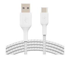Belkin Belkin Boost Charge Gevlochten USB-C Kabel 2m - Wit