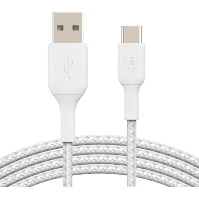Belkin Belkin Boost Charge Gevlochten USB-C Kabel 2m - Wit
