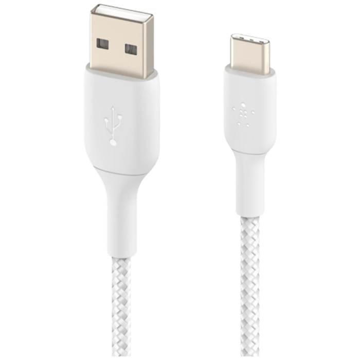 Belkin Belkin Boost Charge Gevlochten USB-C Kabel 2m - Wit