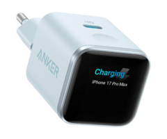 Anker Anker Nano USB-C Snellader 45W met Display - Lichtblauw