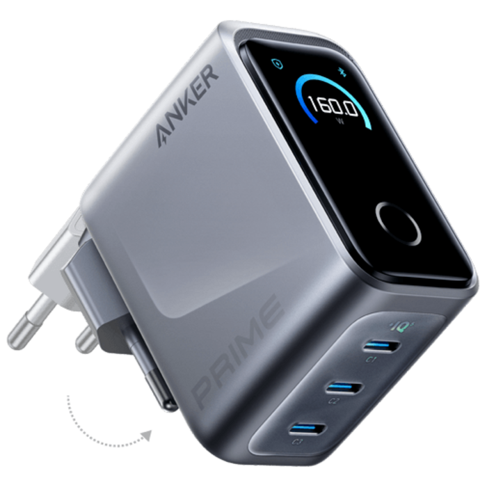 Anker Anker Prime 3-USB-C Snellader 160W Zilver