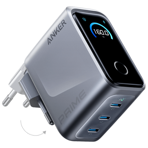 Anker Anker Prime 3-USB-C Snellader 160W Zilver