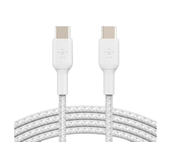Belkin Belkin Boost Charge Gevlochten USB-C naar USB-C Kabel 1M - Wit