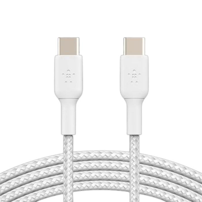 Belkin Belkin Boost Charge Gevlochten USB-C naar USB-C Kabel 1M - Wit