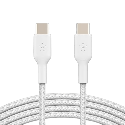 Belkin Belkin Boost Charge Gevlochten USB-C naar USB-C Kabel 1M - Wit