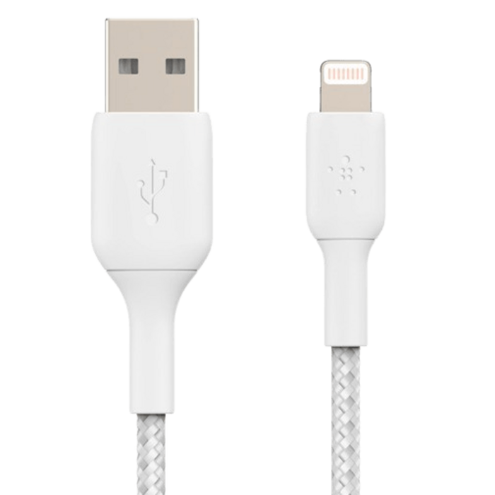 Belkin Belkin Boost Charge Lightning Gevlochten Kabel 0,15m Wit
