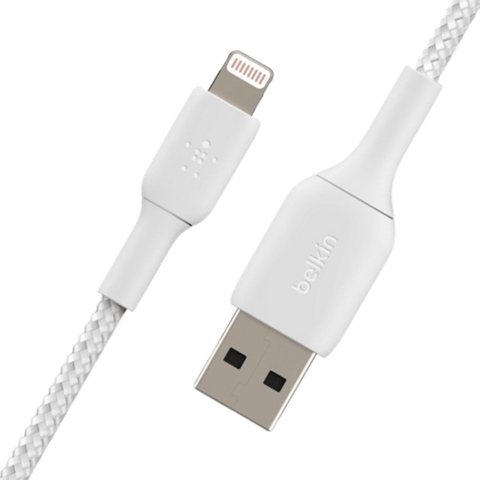 Belkin Belkin Boost Charge Lightning Gevlochten Kabel 0,15m Wit