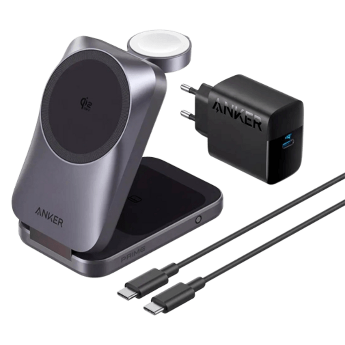 Anker Anker Prime MagGo 3-In-1 Draadloze Oplader 25W Zwart