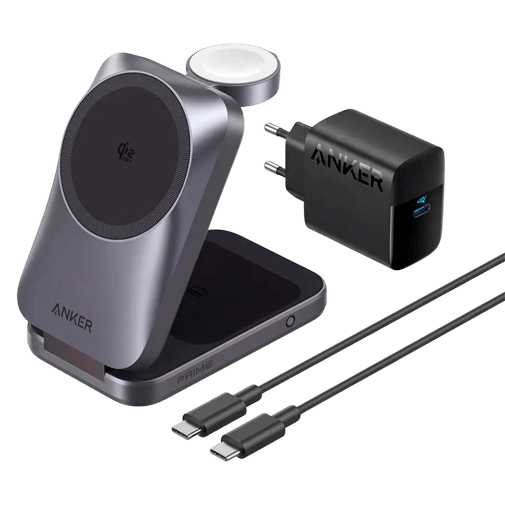 Anker Anker Prime MagGo 3-In-1 Draadloze Oplader 25W Zwart