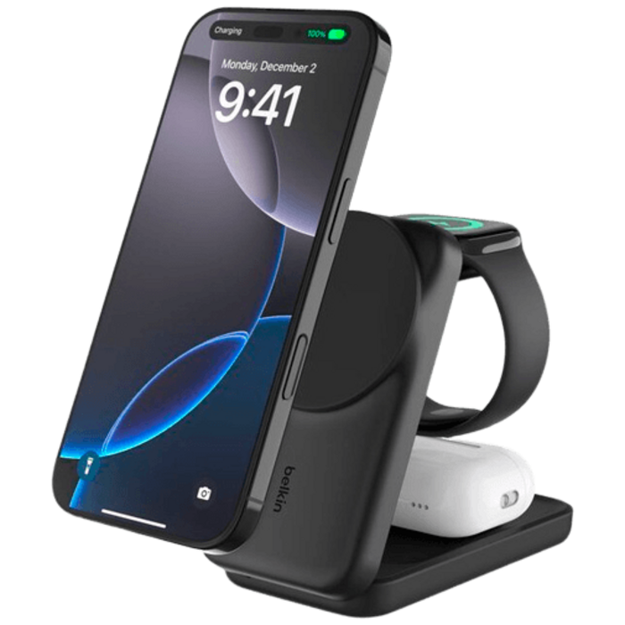 Belkin Belkin UltraCharge 3-in-1 Draadloze Oplader 25W Zwart - WIZ036KQBK