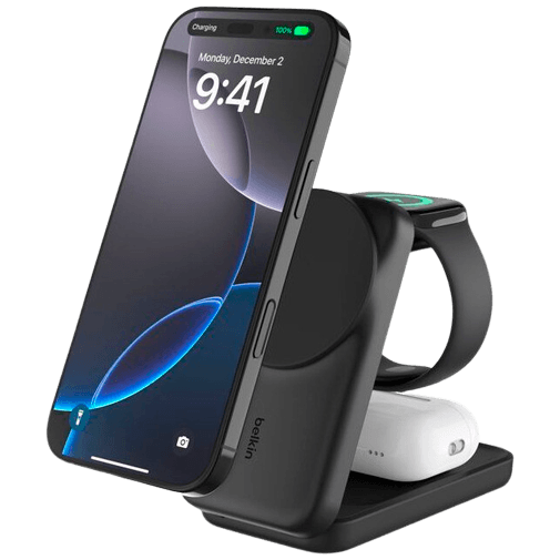 Belkin Belkin UltraCharge 3-in-1 Draadloze Oplader 25W Zwart - WIZ036KQBK