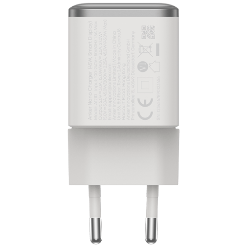 Anker Anker Nano USB-C Snellader 45W met Display Wit