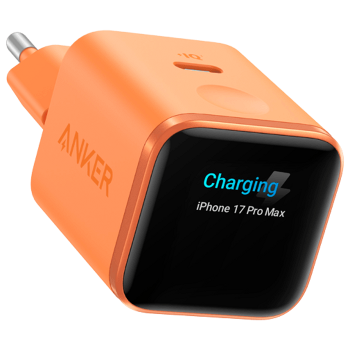 Anker Anker Nano USB-C Snellader 45W met Display - Oranje
