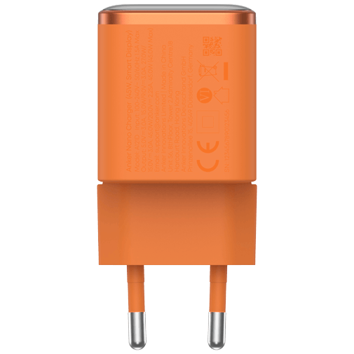Anker Anker Nano USB-C Snellader 45W met Display - Oranje