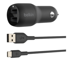 Belkin Belkin Boost Charge Dual USB Autolader 12W + USB-C Kabel