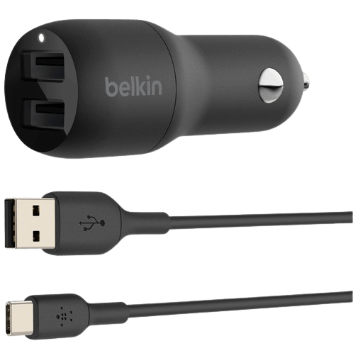 Belkin Belkin Boost Charge Dual USB Autolader 12W + USB-C Kabel