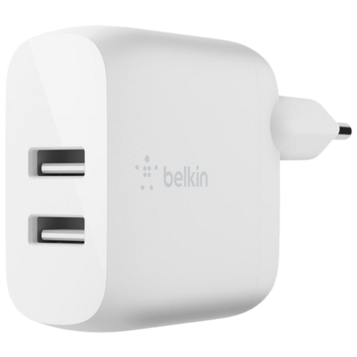 Belkin Belkin Boost Charge Dual USB-A Thuislader 12W - Wit