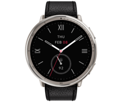 Amazfit Amazfit Active 2 Round Smartwatch - Zwart met Leren Band