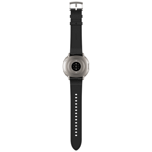 Amazfit Amazfit Active 2 Round Smartwatch - Zwart met Leren Band